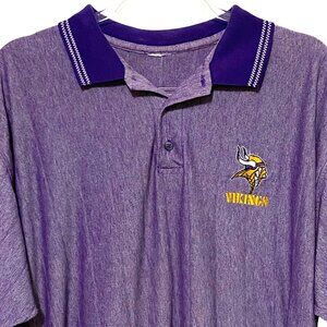 Minnesota Vikings Mens Polo Shirt XXL Purple NFL American Football Sports Preppy